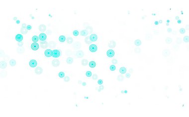 Disklerle açık yeşil vektör dokusu. Soyut arka planda bulanık kabarcıklar ve renkli gradyan. Duvar kağıtlarının dokusu için desen.