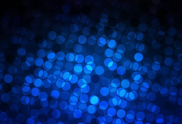 Темный Синий Векторный Фон Пузырями Современная Абстрактная Иллюстрация Красочными Каплями — стоковый вектор
