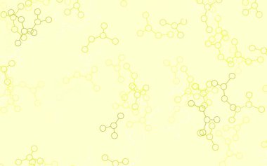 Açık yeşil, yapay zeka ağlı sarı vektör deseni. Parlak renkli bir illüstrasyon ve yapay zekanın gerçek yapısı. Zeka ve yenilik reklamları için şablon.