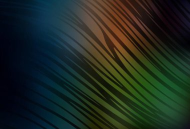 Koyu yeşil, kıvrımlı çizgileri olan kırmızı vektör düzeni. Eğilimli soyut bir çizim. Tasarımınız için desen.