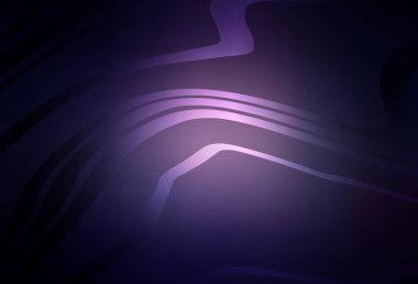 Eğri çizgileri olan koyu mor vektör arkaplan. Renkli çizgileri ve şekilleri olan bir örnek. Cep telefonu ekranları için arkaplan.