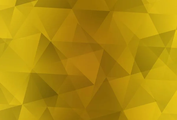Vector Amarillo Oscuro Brillante Fondo Triangular Ilustración Creativa Estilo Semitono — Vector de stock