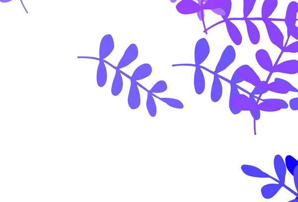 Plantilla Garabato Vectorial Púrpura Claro Con Hojas Ilustración Estrenar Color — Vector de stock