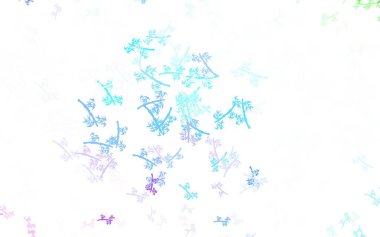 Açık Çokrenkli vektör soyut tasarımı dallarla. Beyaz arka planda Hint tarzı dekoratif tasarım. Duvar kağıdı tasarımınız için yeni bir doku.