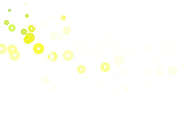 Lichtgroen Geel Vectorsjabloon Met Cirkels Illustratie Met Een Set Van — Stockvector