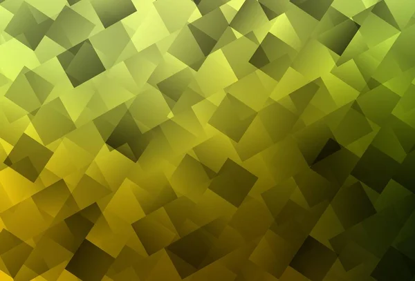 Светло Зеленый Желтый Векторный Фон Полигональном Стиле Красивая Иллюстрация Прямоугольниками — стоковый вектор