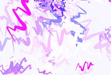 Eğri çizgileri olan açık mor vektör düzeni. Eğilimli zarif, parlak bir çizim. İşiniz için en renkli tasarım..