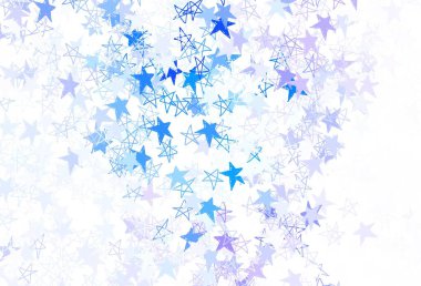 Gökyüzü yıldızlı hafif Mavili vektör şablonu. Yıldızlı modern geometrik soyut çizim. Astronomi web siteleri için desen.