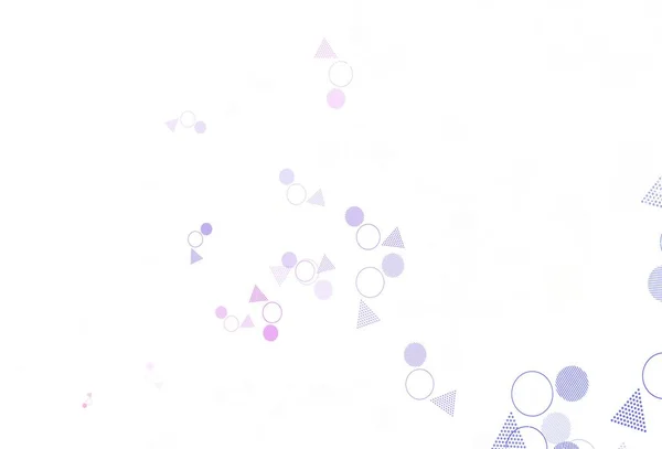 Světle Fialová Růžové Vektorové Pozadí Čarami Kruhy Abstraktní Gradient Ilustrace — Stockový vektor