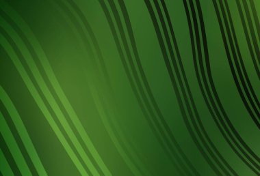 Eğri çizgileri olan koyu yeşil vektör dokusu. Değişken çizgileri olan renkli soyut çizimler. Web siteniz için soyut tasarım.