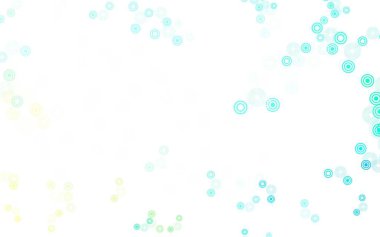 Kabarcıklı açık yeşil vektör arka planı. Soyut arka planda bulanık kabarcıklar ve renkli gradyan. Güzel web siteleri için desen.