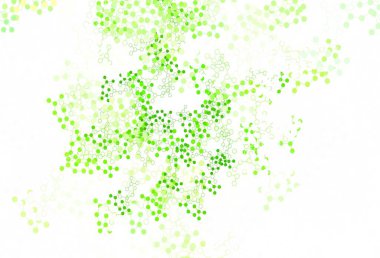 Yapay zeka yapısına sahip açık yeşil vektör şablonu. Soyut şablondaki yapay zeka şekilleriyle parlayan illüstrasyon. Teklif verilerinin tanıtımı için akıllı tasarım.