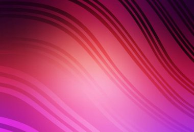 Açık Pembe, çizgileri olan sarı vektör arkaplan. Eğri şekilli yepyeni renkli bir tasvir. İşiniz için en iyi tasarım.