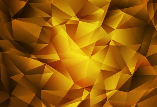 深橙色矢量闪烁着三角形布局 具有渐变的Origami风格的创造性几何图解 你的网站的多边形设计 — 图库矢量图片
