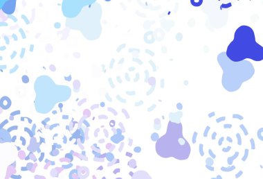 Açık pembe, rastgele şekilli mavi vektör deseni. Renkli rastgele şekillerle modern soyut illüstrasyon. İşiniz için en iyi akıllı tasarım.