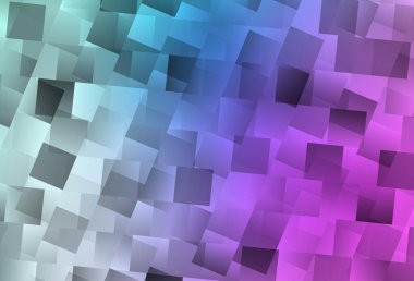 Açık Pembe, mavi vektör arka planı çokgen biçiminde. Dikdörtgenli soyut gradyan çizimi. İniş sayfası için modern şablon.