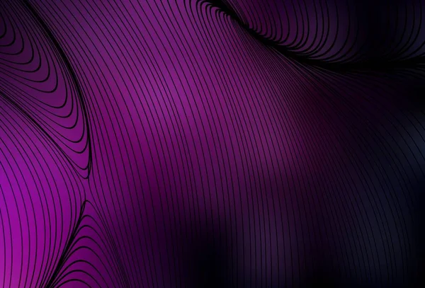 Patrón Vectorial Rosa Oscuro Con Líneas Curvas Ilustración Abstracta Colorida — Vector de stock