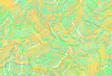 Açık yeşil, eğri çizgileri olan sarı vektör arkaplan. Yaratıcı illüstrasyon, yarım tonlu ve eğimli. Posterler ve afişler için iş tasarımı.