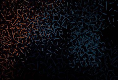 Koyu mavi, sarı vektör arkaplan ve düz çizgiler. Bulanık dekoratif tasarım basit bir şekilde çizgilerle. Reklamlar, posterler, afişler için desen.