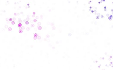 Açık Pembe, daireli mavi vektör şablonu. Bulanık dekoratif tasarım baloncuklu soyut tarzda. Duvar kağıtlarının dokusu için desen.