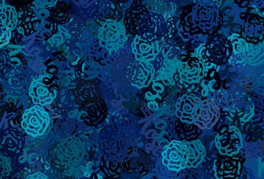 Kaotik şekilli koyu mavi vektör şablonu. Rastgele şekillerle soyut tarzda dekoratif tasarım. Kartvizitiniz için modern tasarım.