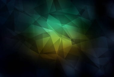 Koyu mavi, yeşil vektör çokgen desen. Çokgen şekilli bir örnek. Web siteniz için yeni bir doku.