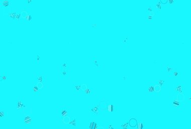 Açık mavi, çemberli çokgen biçimli yeşil vektör arkaplan. Renkli noktalı modern soyut çizimler. Duvar kağıtları için şablon.