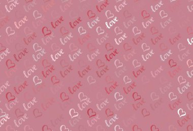 Tatlı kalpli açık pembe vektör arkaplanı. Sevgililer günü tarzında gradyan kalpleri olan akıllı bir illüstrasyon. Yıldönümü için bir iş ilanı tasarlamak.