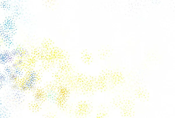 Verde Claro Padrão Doodle Vetor Amarelo Com Folhas Glitter Ilustração — Vetor de Stock