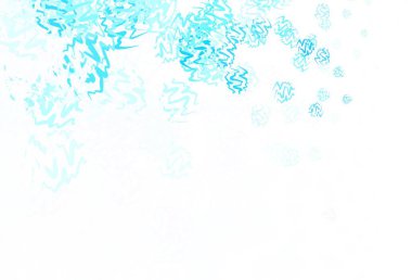 Eğri çizgileri olan hafif BLUE vektör arkaplanı. Değişken çizgileri olan renkli soyut çizimler. Reklamınız, broşürleriniz, broşürleriniz için yeni bir doku..