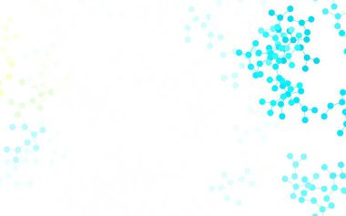 Açık mavi, yapay zeka kavramına sahip sarı vektör dokusu. Parlak renkli bir illüstrasyon ve yapay zekanın gerçek yapısı. Teklif verilerinin tanıtımı için akıllı tasarım.