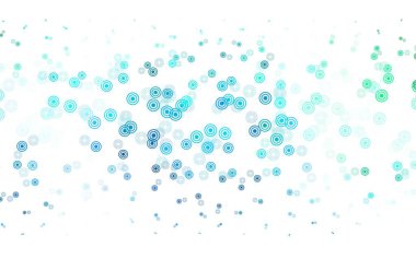 Küreli açık yeşil vektör deseni. Soyut arka planda bulanık kabarcıklar ve renkli gradyan. Fütürist reklamlar ve kitapçıklar için şablon.