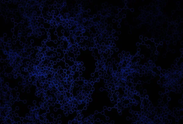具有人工智能结构的深蓝色矢量模板 用人工智能的真实结构展示五彩斑斓的图解 创新广告模板 — 图库矢量图片