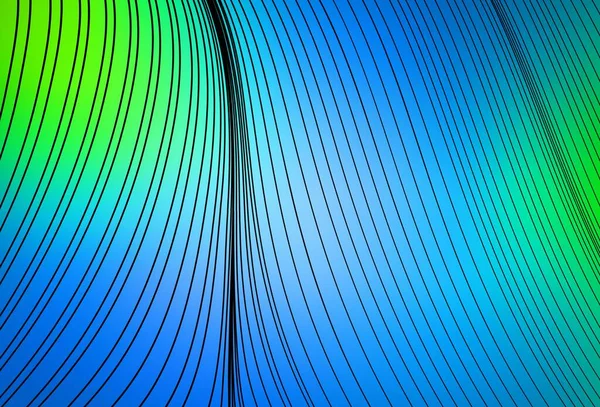 Light Blue Green Vector Texture Bent Lines Smart Illustration Abstract — Stock Vector