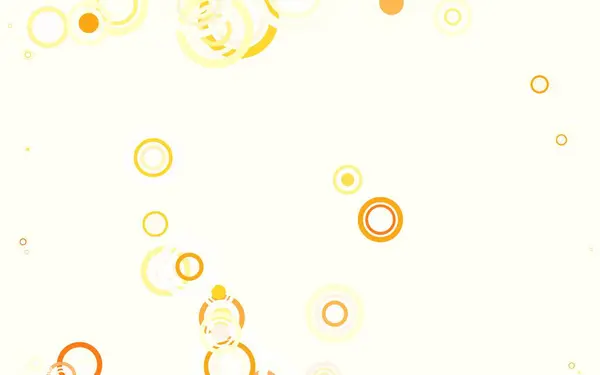 Jasnopomarańczowe Tło Wektora Bąbelkami Piękna Kolorowa Ilustracja Zamazanymi Kręgami Stylu — Wektor stockowy