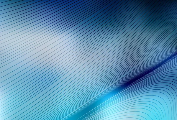 Fond Vectoriel Bleu Clair Avec Lignes Courbées Illustration Colorée Brillante — Image vectorielle