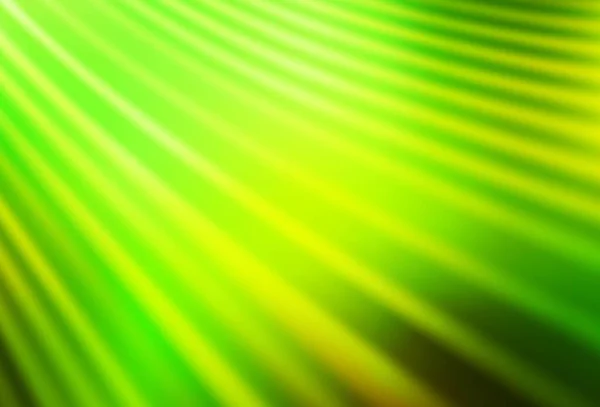 Warna Hijau Muda Garis Vektor Kuning Kabur Sebuah Ilustrasi Berwarna - Stok Vektor