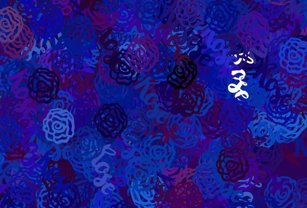 Rosa Escuro Modelo Vetor Azul Com Formas Caóticas Ilustração Colorida — Vetor de Stock