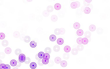 Açık Mor, diskli pembe vektör dokusu. Doğa tarzında bulanık halkaları olan güzel renkli çizimler. Güzel web siteleri için desen.