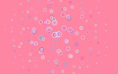 Açık mavi, küreli kırmızı vektör deseni. Renkli su damlaları olan modern soyut çizimler. İş ilanınız için tasarım.