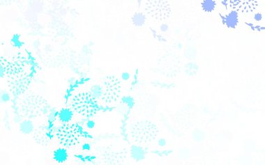 Açık pembe, mavi vektör karalama deseni çiçekli Sketchy karalama çiçekleri beyaz arkaplanda. Duvar kağıtları, boyama kitapları için desen.