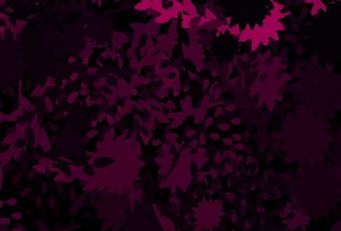 Rastgele şekilli koyu pembe vektör deseni. Soyut tarzda rengarenk gradyan şekilleri olan bir resim. Duvar kağıtları için zarif tasarım.