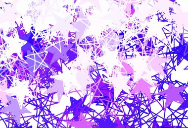 Güzel yıldızlı açık kırmızı vektör dokusu. Yıldızlı modern geometrik soyut çizim. Reklamınız, posteriniz, afişiniz için en iyi tasarım.