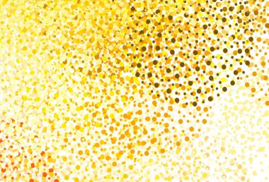 Lekeli hafif turuncu vektör arkaplanı. Bulanık yağmur damlaları olan soyut bir çizim. Reklamlar, broşürler için desen.