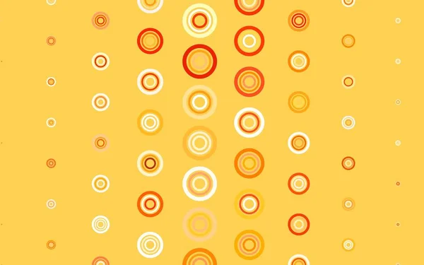 Patrón Vectorial Naranja Claro Con Esferas Burbujas Borrosas Sobre Fondo — Vector de stock