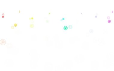 Küresel ışık çok renkli vektör deseni. Bulanık dekoratif tasarım baloncuklu soyut tarzda. Marka kitabınız için yeni şablon.