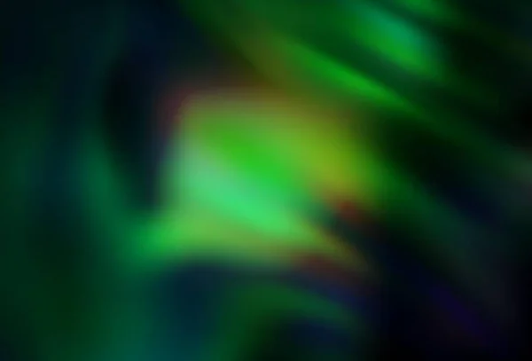 Dark Green Vector Colorful Blur Backdrop Glitter Abstract Illustration Gradient — Stock Vector
