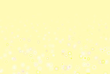 Açık pembe, noktalı sarı vektör arkaplan. Bulanık yağmur damlaları olan soyut bir çizim. Duvar kağıtlarının dokusu için desen.