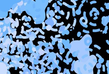 Koyu pembe, Memphis şekilli mavi vektör arkaplan. Soyut gradyan şekilli basit renkli çizimler. Kartvizitiniz için modern tasarım.