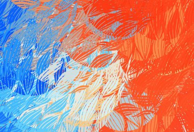 Açık mavi, Memphis şekilli sarı vektör arkaplan. Modern tarzda değişen renkli kaotik formlar. Duvar kağıtları için zarif tasarım.